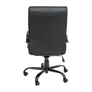 Flash Furniture Whitney High Back Desk Chair - Black LeatherSoft Executive Swivel Office Chair with Black Frame - Swivel Arm Chair