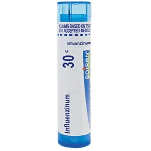 boiron influenzinum 30c md for after effects of flu or flu-like symptoms, blue, 80 count