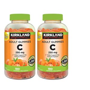 kirkland signature amdfqz vitamin c 250 mg., 180 adult gummies (4 pack)