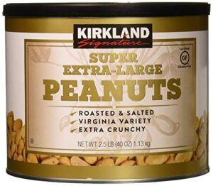 kirkland signature nuts, super xl va peanuts, 40 ounce (pack of 2)