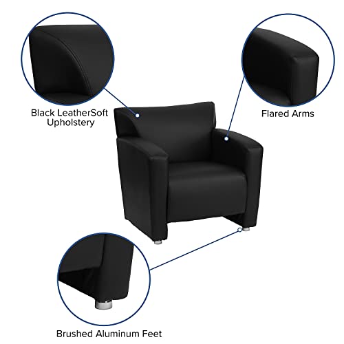 Flash Furniture HERCULES Majesty Series Black LeatherSoft Chair 31.25 x 31.25 x 30