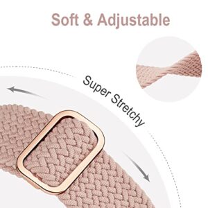 Braided Solo Loop Compatible with Apple Watch Band 38mm 40mm 41mm Women Men, Adjustable Stretchy Bands Elastic Sport Wristbands for iWatch Series 8 7 6 5 4 3 2 1 SE