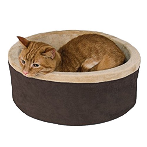 K&H - Heated Kitty Bed 20" - Mocha Brown