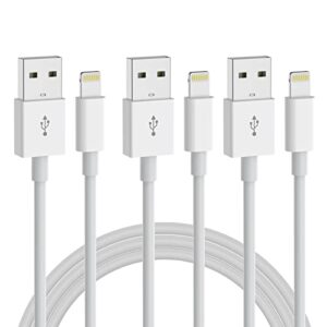 iphone charger 3pack 6ft [apple mfi certified] long lightning cable data sync transfer fast iphone charging cables cord compatible with iphone 14/13/12/11 pro max/xs/xr/x/8/7/plus ipad airpods