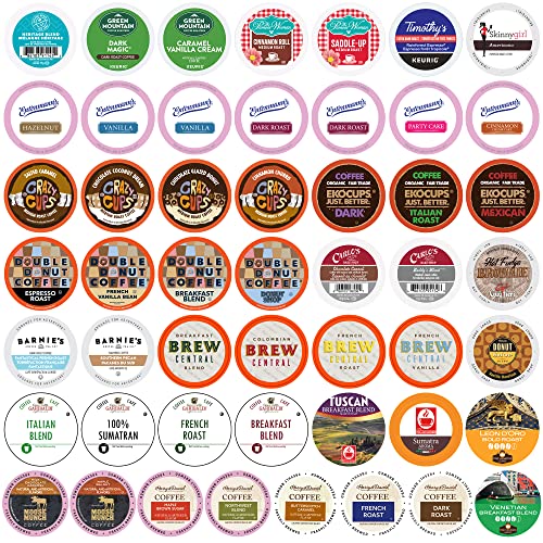 Coffee Variety Pack Sampler, Single Serve cups for the Keurig K Cup Brewer, 50 count