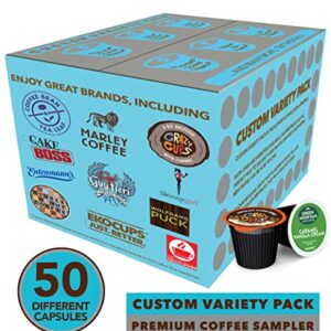 Coffee Variety Pack Sampler, Single Serve cups for the Keurig K Cup Brewer, 50 count