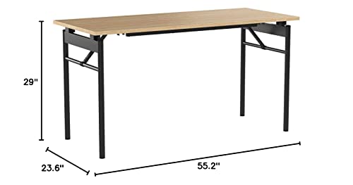 Zinus Mare Folding Desk 55 Inch Computer Workstation Table