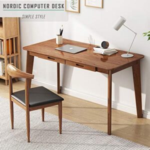 IOTXY Solid Wood Writing Desk - Home Office Workbench Desk with Drawer, Laptop Computer Work Study Table