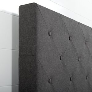 Zinus 10 Inch Green Tea Memory Foam Mattress/CertiPUR-US Certified, Queen & Shalini Upholstered Platform Bed Frame/Mattress Foundation/Wood Slat Support, Dark Grey, Queen