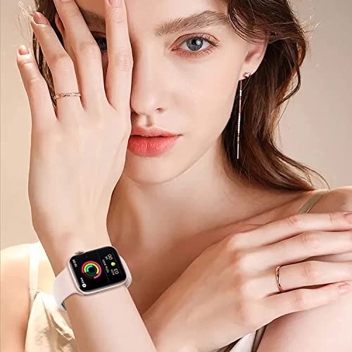 15 Pack Soft Silicone Bands Compatible with Apple Watch Band 40mm 41mm 38mm 45mm 44mm 42mm for Women Men,Waterproof Sport iWatch bands Replacement Strap Wristbands for iWatch SE Series 8 7 6 5 4 3 2 1