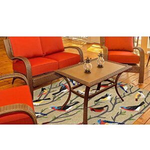 Liora Manne Frontporch Indoor/Outdoor Rug, 3 ft 6 in x 5 ft 6 in, Birds Multi