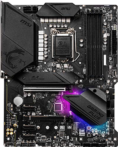 MSI MPG Z490 Gaming Plus Gaming Motherboard (ATX, 10th Gen Intel Core, LGA 1200 Socket, DDR4, CF, Dual M.2 Slots, USB 3.2 Gen 2, 2.5G LAN, DP/HDMI, Mystic Light RGB)