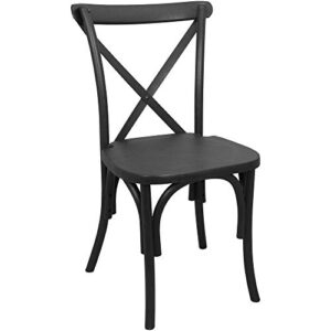 flash furniture x-back chair, 2-pack, resin, black