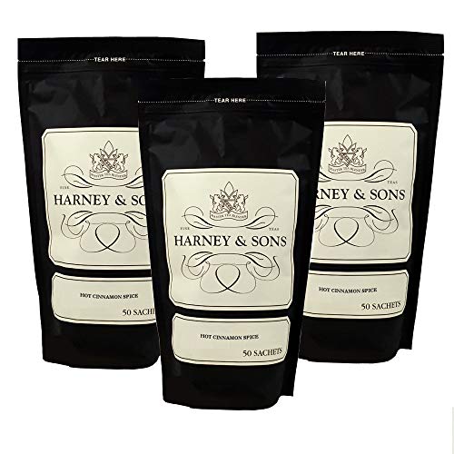 Harney & Sons Hot Cinnamon Spice Sachet, 3 pack (150 sachets total)