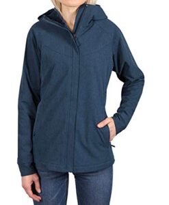 kirkland signature ladies’ softshell jacket (teal heather, small)