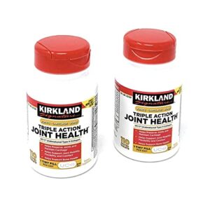 kirkland signature triple action joint health, uc•ll undenatured type ii collagen, boron, hyaluronic acid,with boron,110 coated tablets(pack of 2)