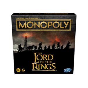monopoly: the lord of the rings edition board game inspired by the movie trilogy, family games, ages 8 and up (amazon exclusive)