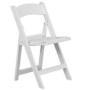 flash furniture hercules™ series folding chair – white resin – 4 pack 1000lb weight capacity comfortable event chair – light weight folding chair