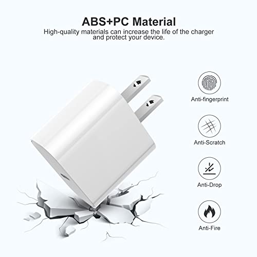 iPhone Fast Charger Block, [MFi Certified] 2Pack Wall Charger Plug and USB C to Lightning Cable Cord 6ft, Apple 14 Pro Charging Power Adapter Cube Brick for iPhone 14 Pro Max/13 Mini/12/11/8Plus,iPad