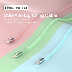 iPhone Charger [Apple MFi Certified] 3Pack 10FT Lightning Cable Fast Charging iPhone Charger Cord Compatible with iPhone 13 12 11 Pro Max XR XS X 8 7 6 Plus SE and More (Multi-Color)