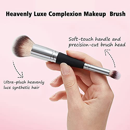 Daubigny Makeup Brushes Dual-ended Foundation Brush Concealer Brush Perfect for Any Look Premium Luxe Hair Rounded Taperd Flawless Brush Ideal for Liquid, Cream, Powder,Blending, Buffing,Concealer