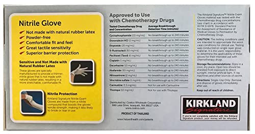 Kirkland Signature Nitrile Exam Gloves, Box of 200, Large