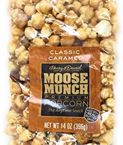 Harry & David, Moose Munch Gourmet Popcorn, Classic Caramel with Almonds Cashew Nuts (14 Oz)