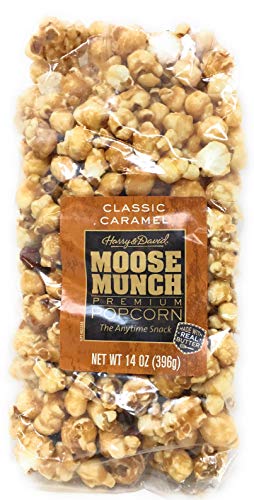 Harry & David, Moose Munch Gourmet Popcorn, Classic Caramel with Almonds Cashew Nuts (14 Oz)