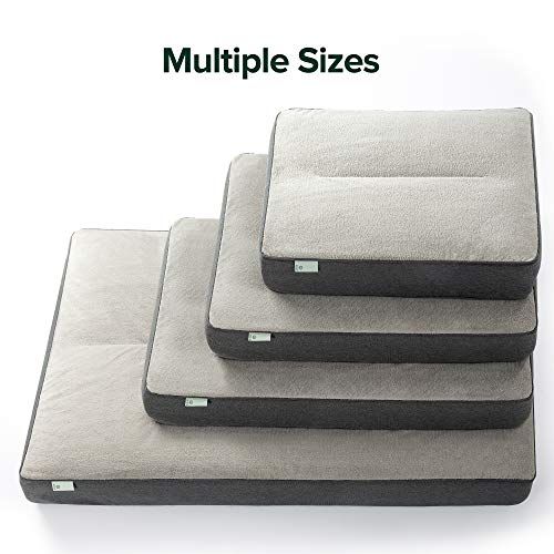 ZINUS Ultra Plush Green Tea Memory Foam Pillow Pet Bed / Waterproof Machine Washable Cover, Extra Large