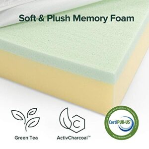 ZINUS Ultra Plush Green Tea Memory Foam Pillow Pet Bed / Waterproof Machine Washable Cover, Extra Large