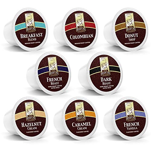 100ct Variety Pack for Keurig K-cups®, 8 Assorted Single Cup Sampler 20% more coffee per cup by Bradford Coffee