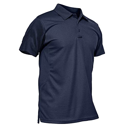 MAGCOMSEN Polo Shirts for Men T Shirts Golf Shirts Fishing Shirts Military Shirts Tactical Shirt Short-Sleeve Work Polo Performance Quick Dry Jersey Polo Shirt