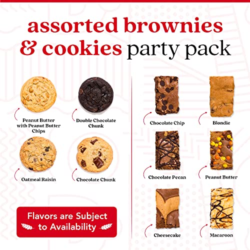 David's Cookies Fresh-Baked and Gourmet Assorted Cookies and Brownies Party Pack | Great for Sharing While Watching The Superbowl - Gourmet Food Gift Basket For Everyone - 5Lbs