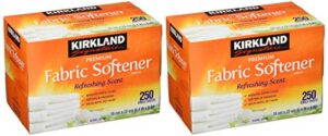 kirkland signature fabric softener sheets 250ct (2packs)
