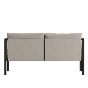 Flash Furniture Patio Lounge Loveseat, Set of 1, Light Gray