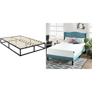 zinus joseph metal platforma bed frame, full & 12 inch green tea memory foam mattress / certipur-us certified / bed-in-a-box / pressure relieving, full