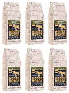 moose munch gourmet ground coffee by harry & david, 6/12 oz bags (northwest blend)