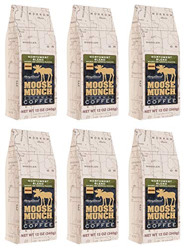 Moose Munch Gourmet Ground Coffee by Harry & David, 6/12 oz bags (Northwest Blend)