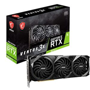 MSI Gaming GeForce RTX 3070 Ti 8GB GDRR6X 256-Bit HDMI/DP Nvlink Tri-Frozr 2 Ampere Architecture OC Graphics Card (RTX 3070 Ti Ventus 3X 8G OC)