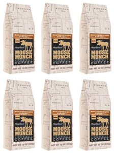 moose munch gourmet ground coffee by harry & david, 6/12 oz bags (milk chocolate caramel)
