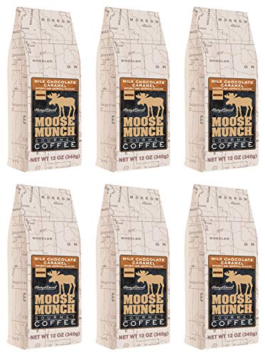 Moose Munch Gourmet Ground Coffee by Harry & David, 6/12 oz bags (Milk Chocolate Caramel)