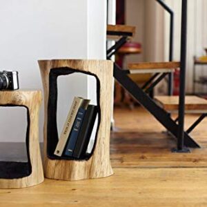 Space-Saving Coffee Log Side Table Made From Wood Available In Different Height Perfect Holiday Decor Or Boyfriend Gift