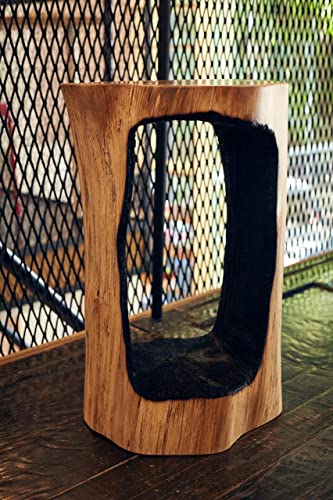 Space-Saving Coffee Log Side Table Made From Wood Available In Different Height Perfect Holiday Decor Or Boyfriend Gift