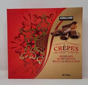 kirkland signature crepes biscuits with chocolate 19.97 oz, 20 oz, red / blue