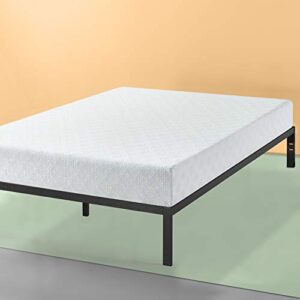 zinus set, king 12 inch gel-infused green tea memory foam mattress and mia platform bed frame / mattress foundation