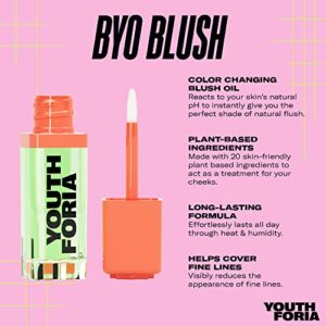 Youthforia BYO Blush, Color Changing Blush Oil, Reacts To Skin’s Natural pH For Your Instant Perfect Shade, Blendable Formula, Vegan & Cruelty-Free