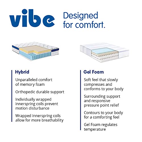 Vibe Gel Memory Foam 12-Inch Mattress | CertiPUR-US Certified | Bed-in-a-Box, Full