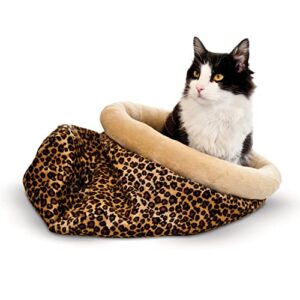 K&H Pet Products Self-Warming Kitty Sack Leopard 15 X 18 Inches