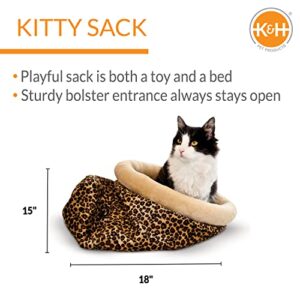 K&H Pet Products Self-Warming Kitty Sack Leopard 15 X 18 Inches