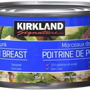 Kirkland Signature chicken breast, packed in water, premium chunk, 6 12.5-ounce cans